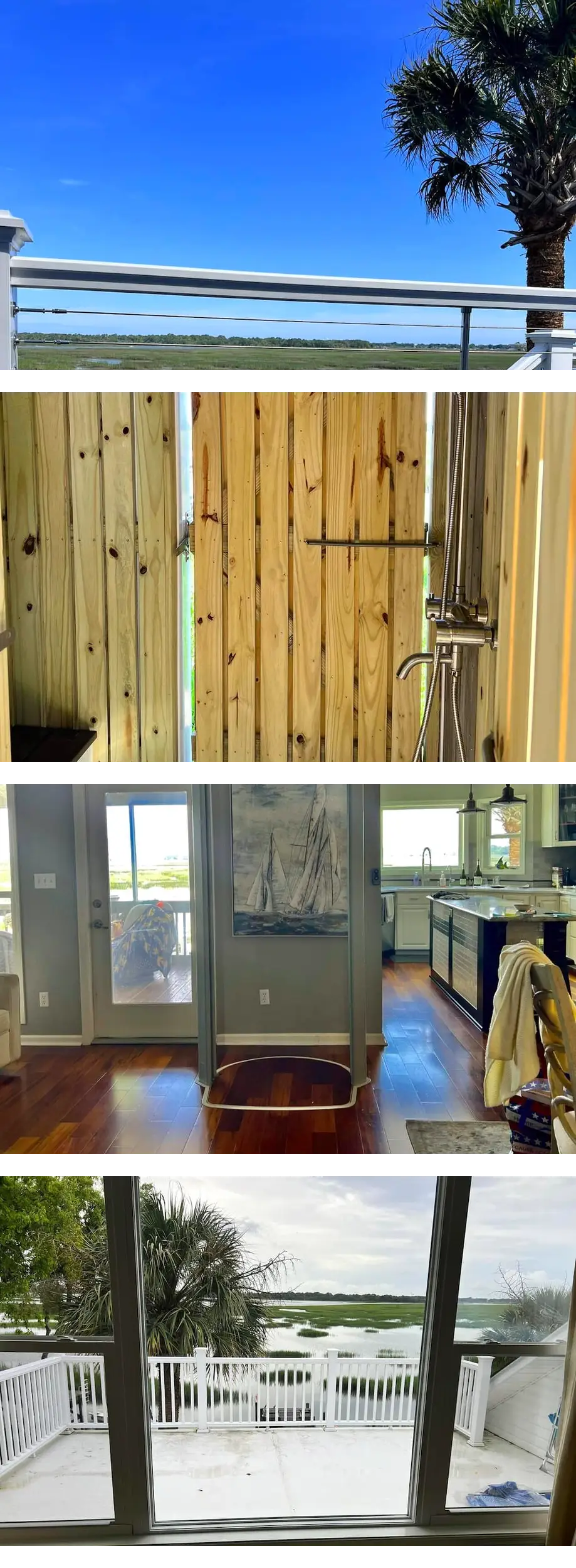 Marsh house with kyaks and outdoor showe...