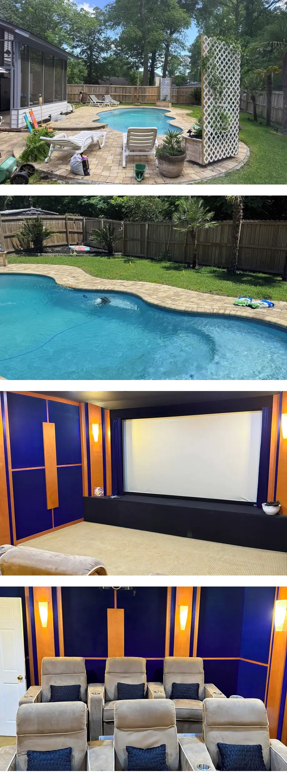 Private Pool and Home Theater Near Charl...